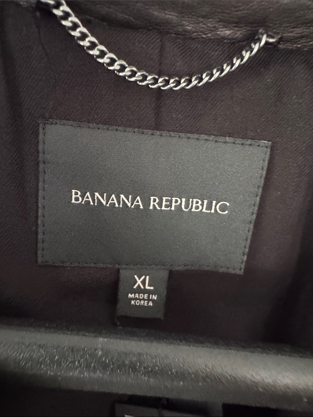 NWT Banana Republic Essential Black Leather Jacket with Zip Pockets XL - Picture 6 of 13